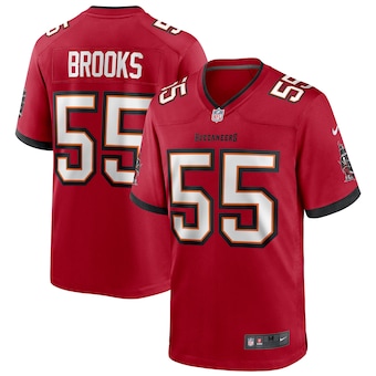 mens nike derrick brooks red tampa bay buccaneers game retir